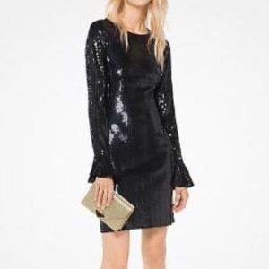 Michael Kors Sequined Bell-Cuff Dress